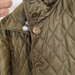 Burberry Brit, Women’s Large, Olive Quilted Jacket